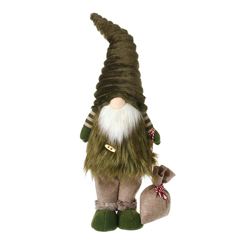 Christmas -STANDING DARK GREEN GONK WITH BAG