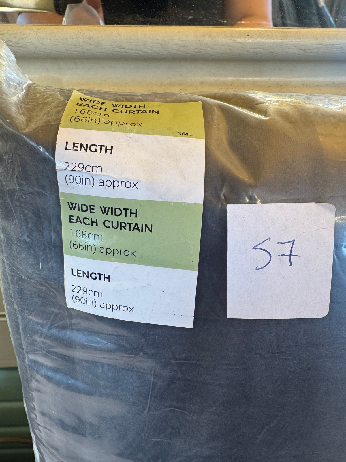 Marks and Spencer mid grey velvet Smart Temperature Blackout Brushed Pencil Pleat Curtains 66 x 90 inch