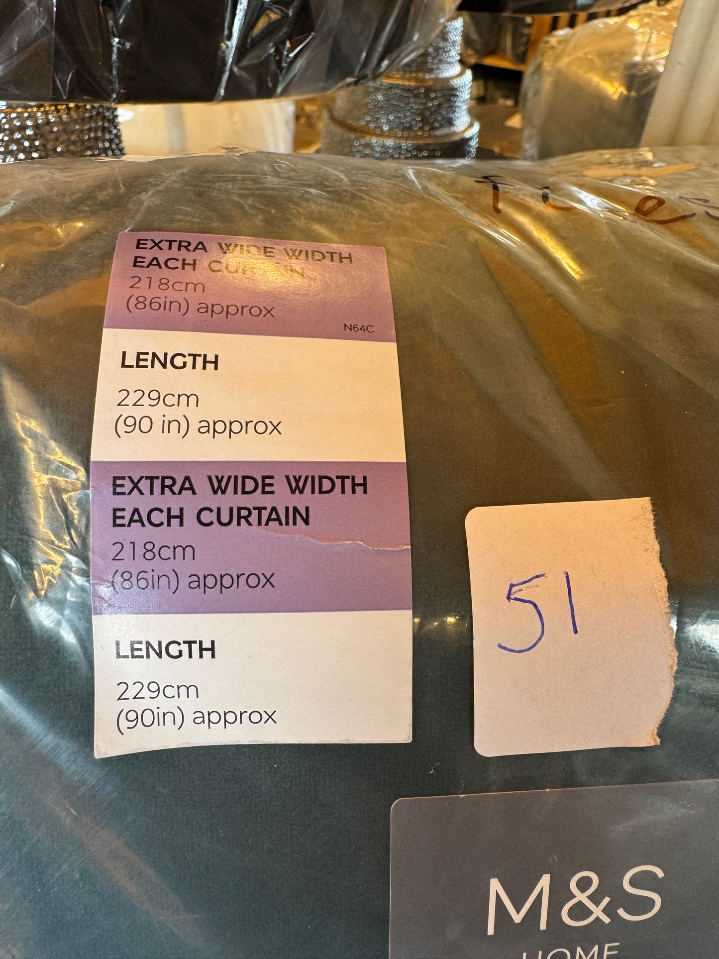 M & S Forest Green Velvet Thermal Pencil Pleat curtains 86x90inch (Copy)
