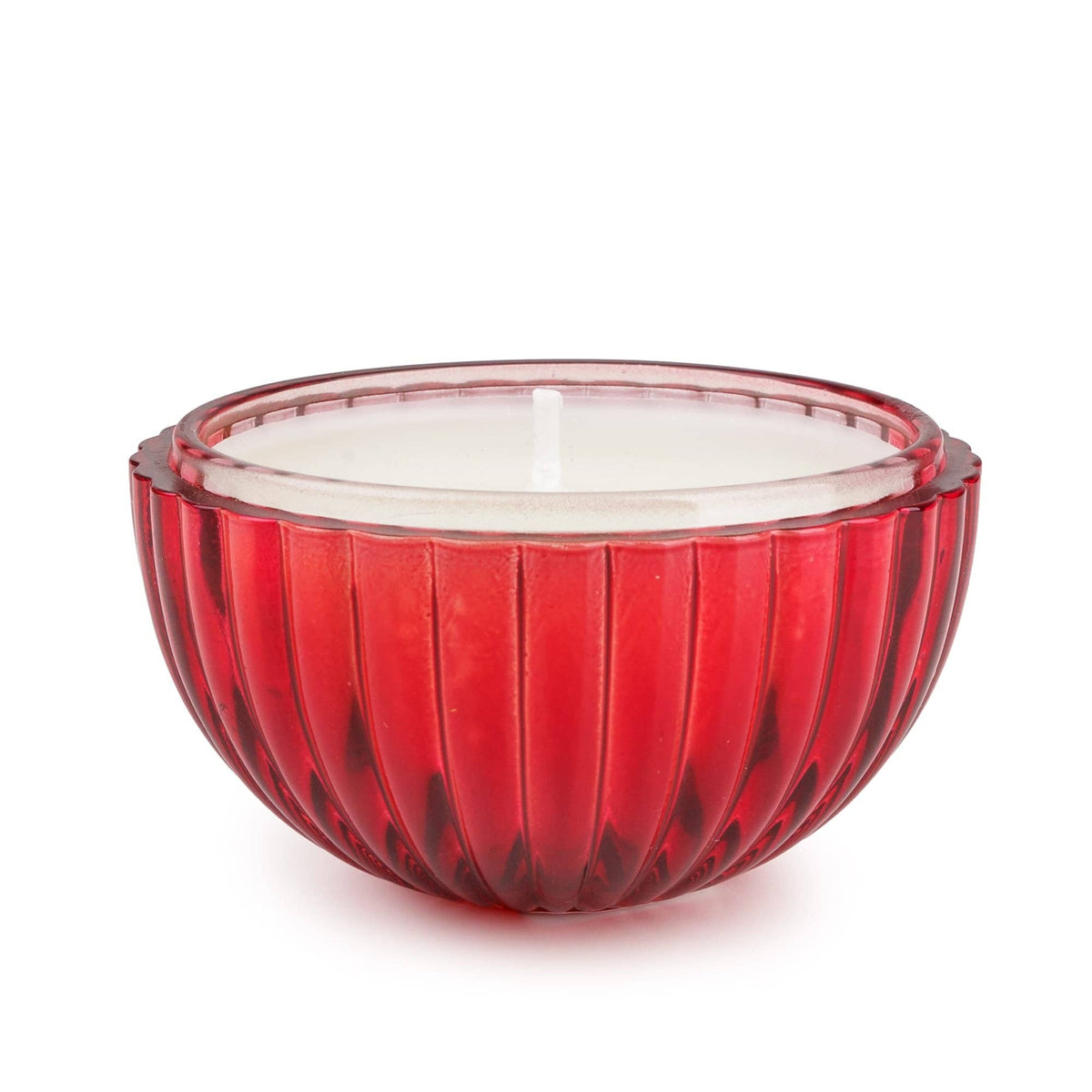 Small Bauble Glass Candle - Red 6pk