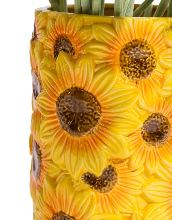 MULTI SUNFLOWER CERAMIC VASE