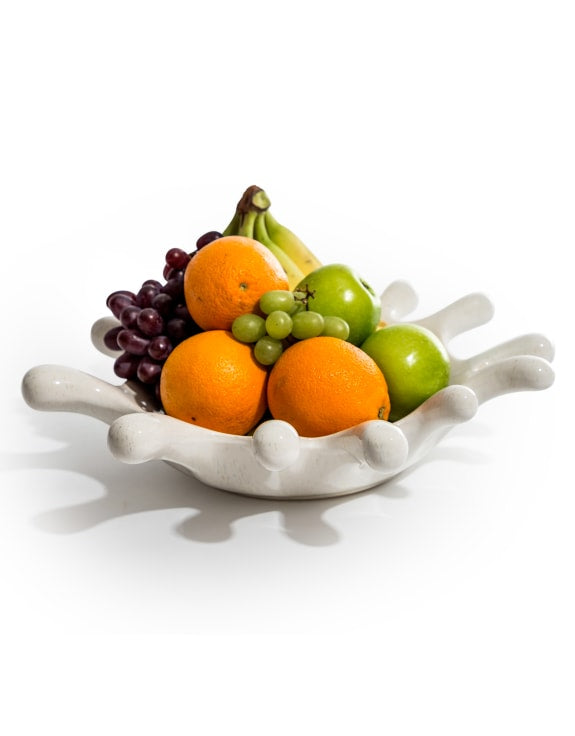 LARGE WHITE CERAMIC SPLASH BOWL