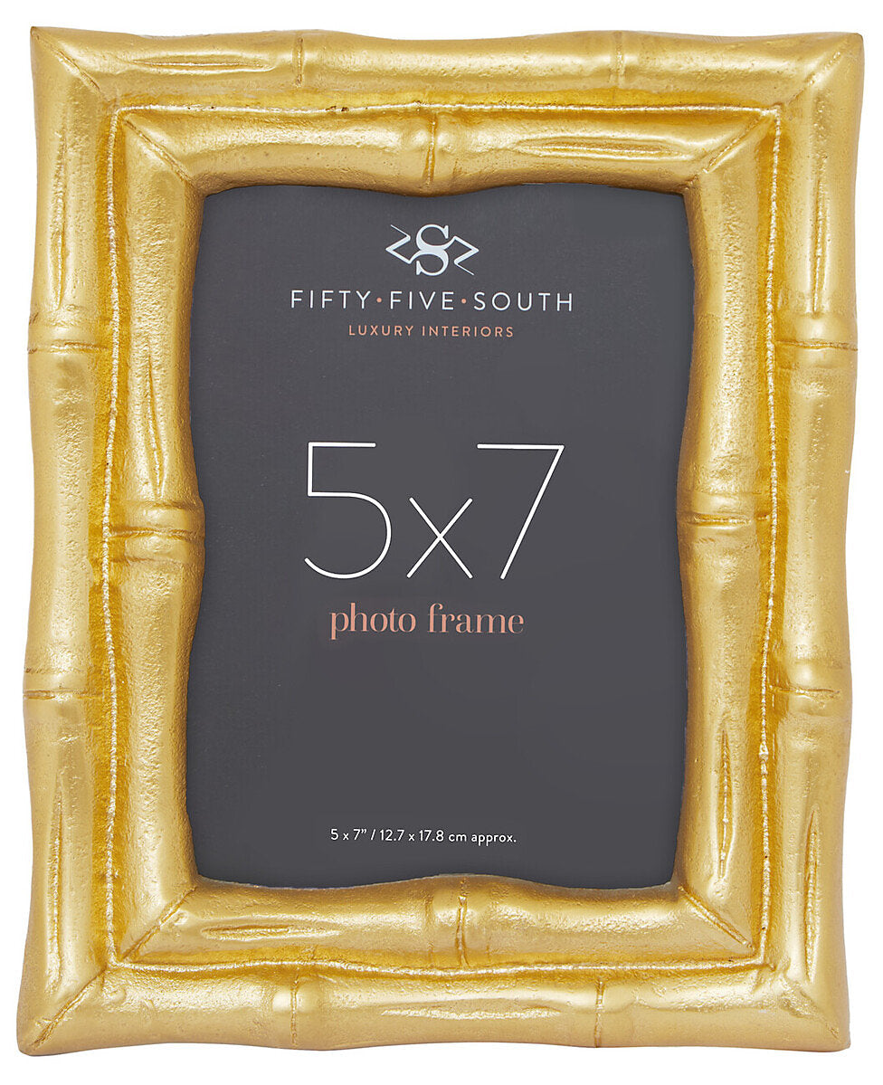 5x7 gold bamboo photo frame