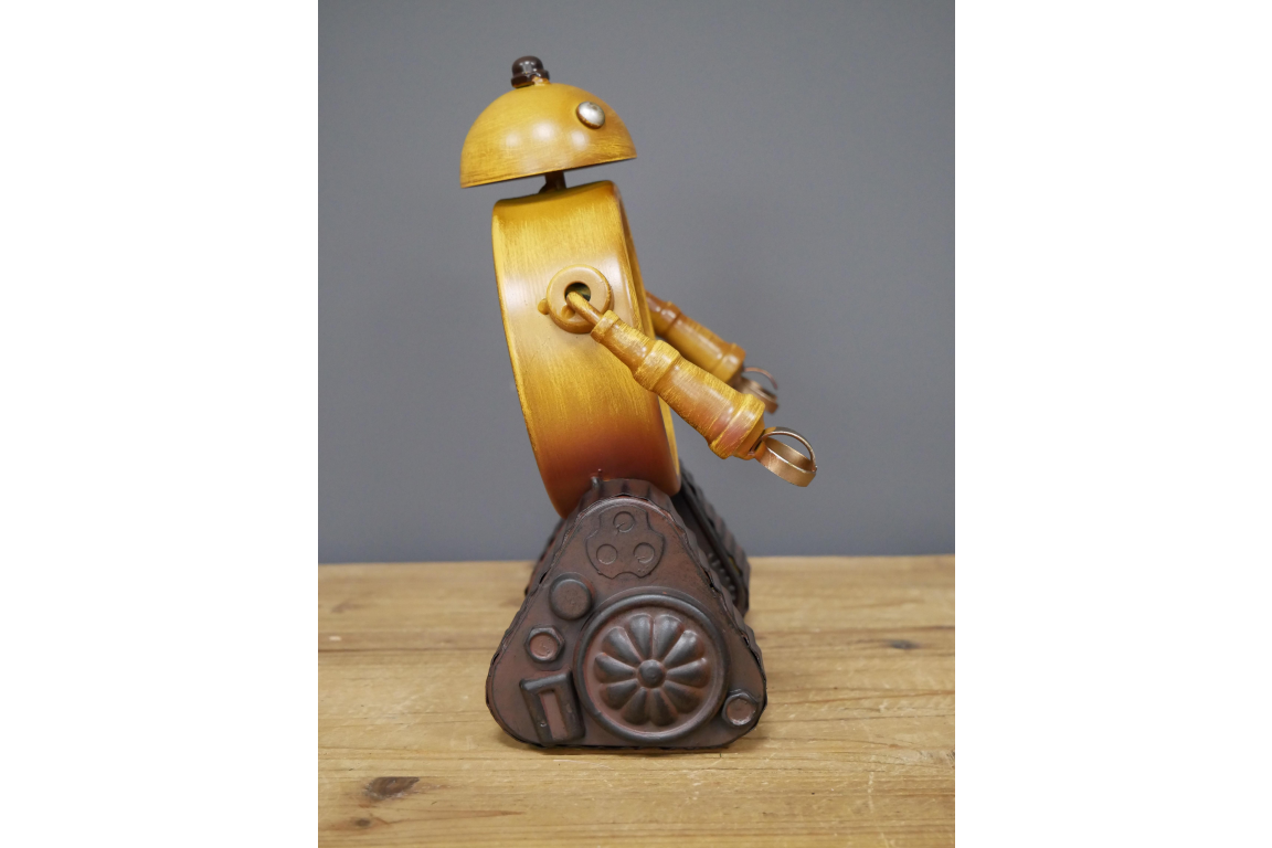 Yellow Robot Clock Perfect for Home Decor with Unique Design and Functional Timepiece