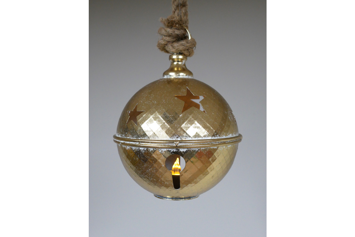 Light-Up Gold Christmas Bell