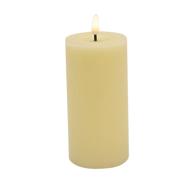 LED Pillar Ivory 15cm battery