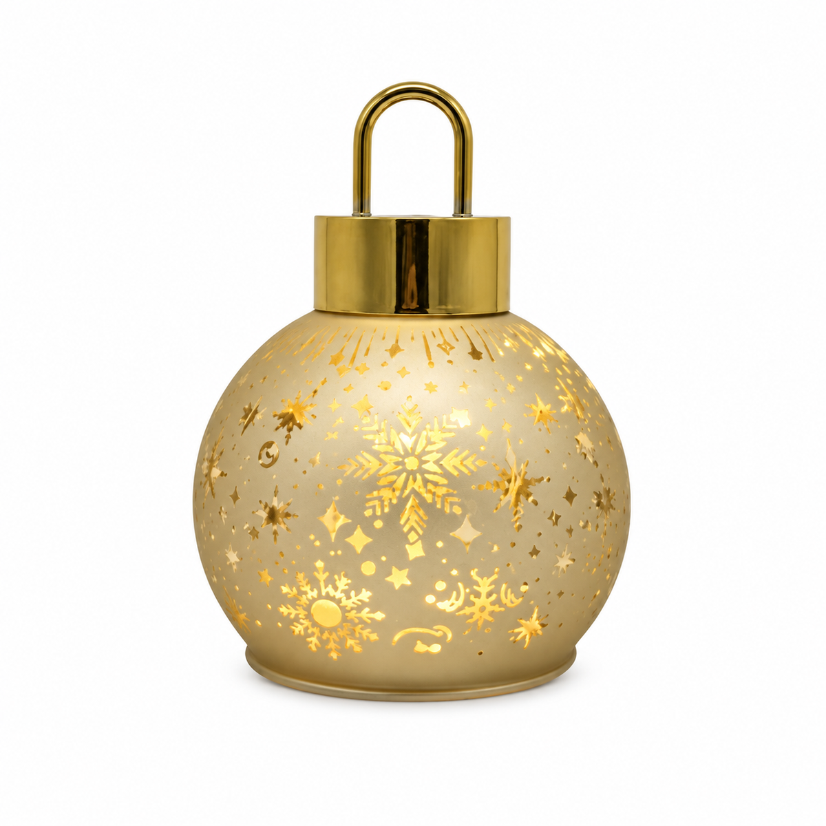 Gold LED Starburst Bauble – 18cm