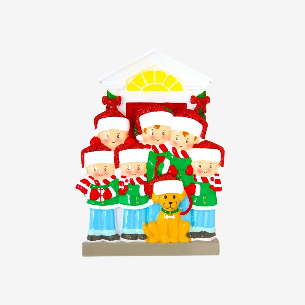 Family and dog Personalised Christmas Decoration various family size