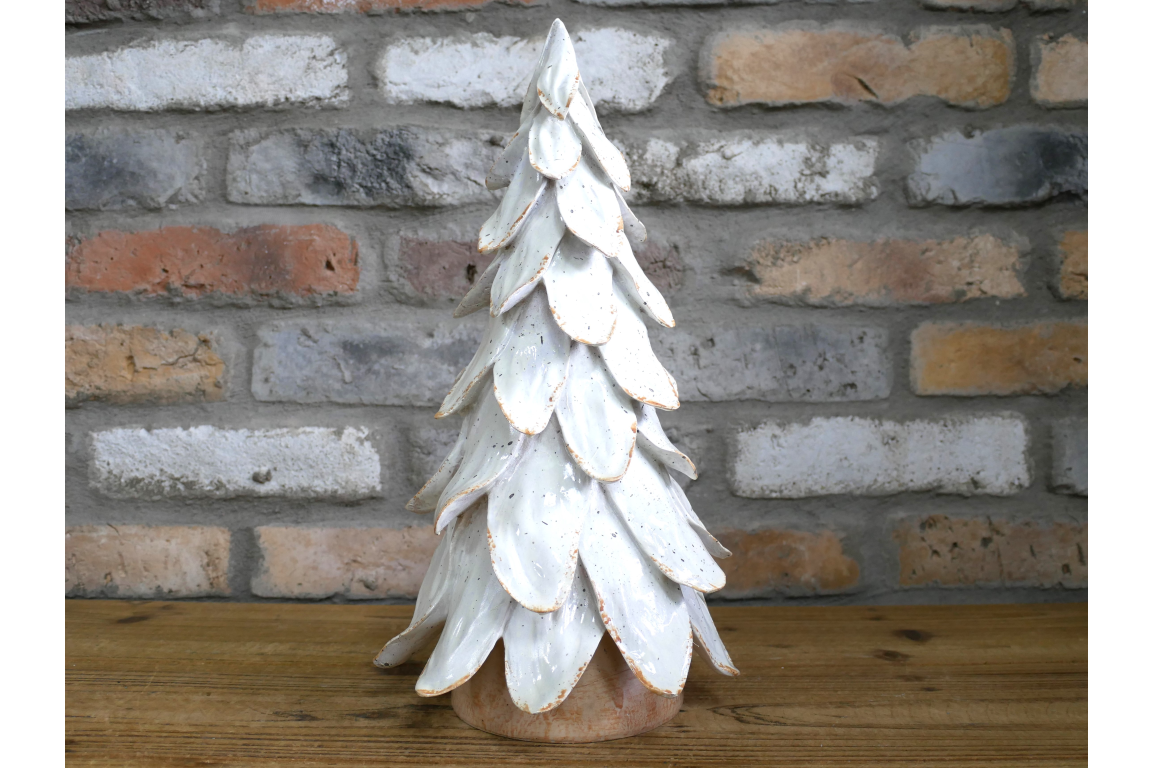 Medium white layered Christmas tree