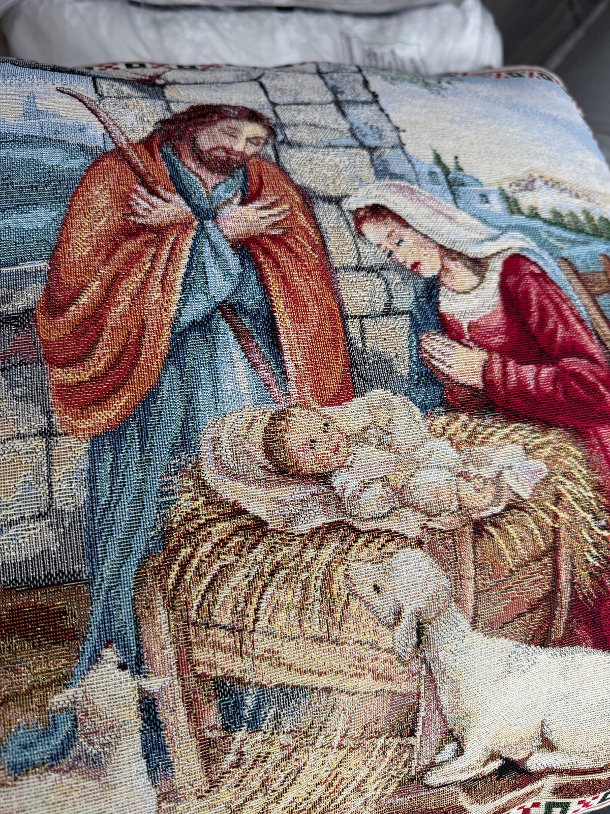 Nativity scene tapestry cushion 50 x 50cm feather filled (Copy)