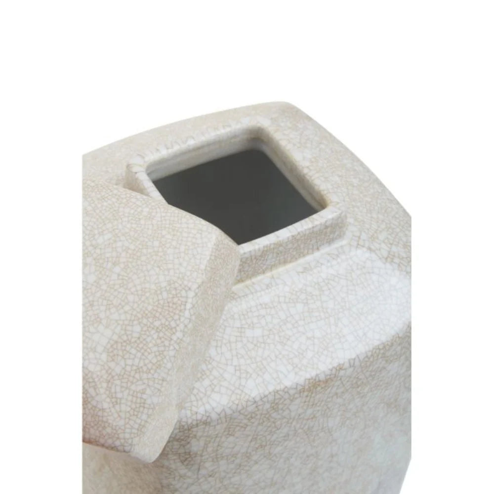 Myla large ceramic jar in cream