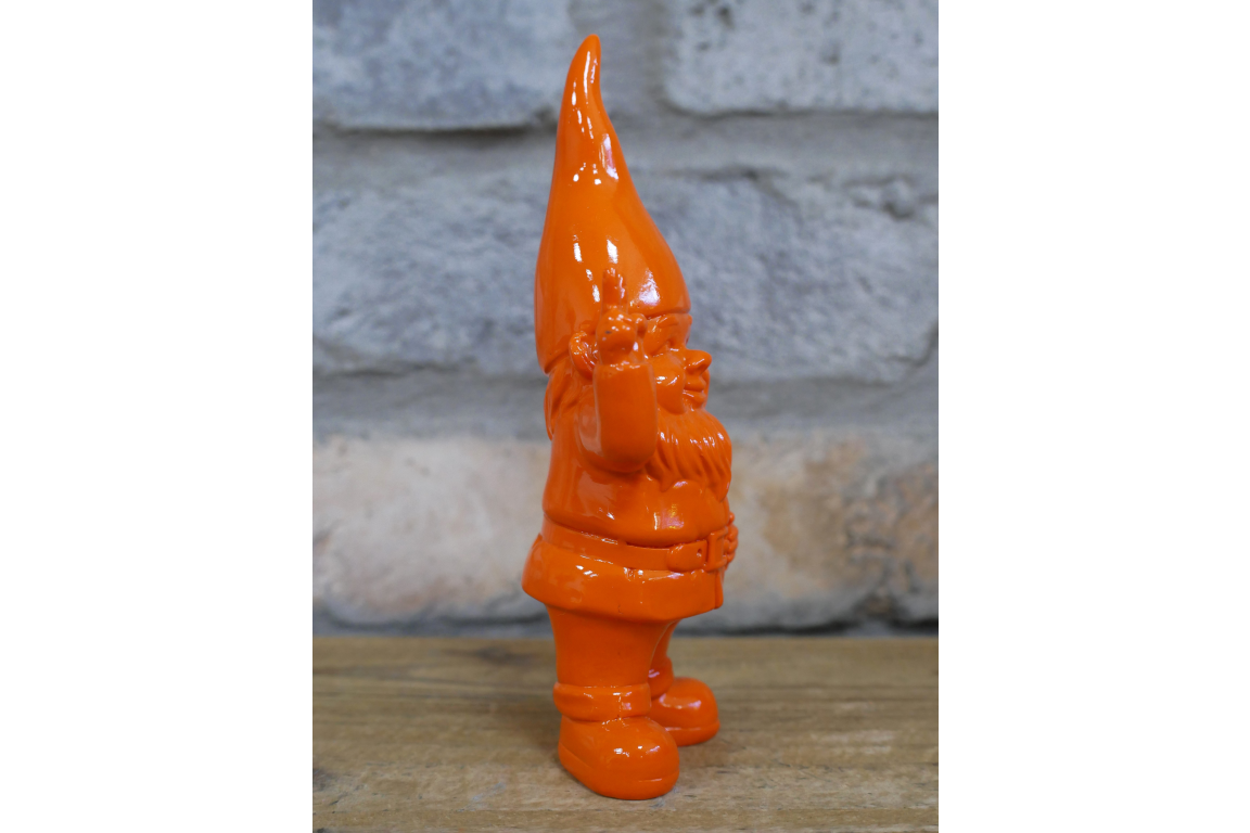 Mini orange gnome peace sign
