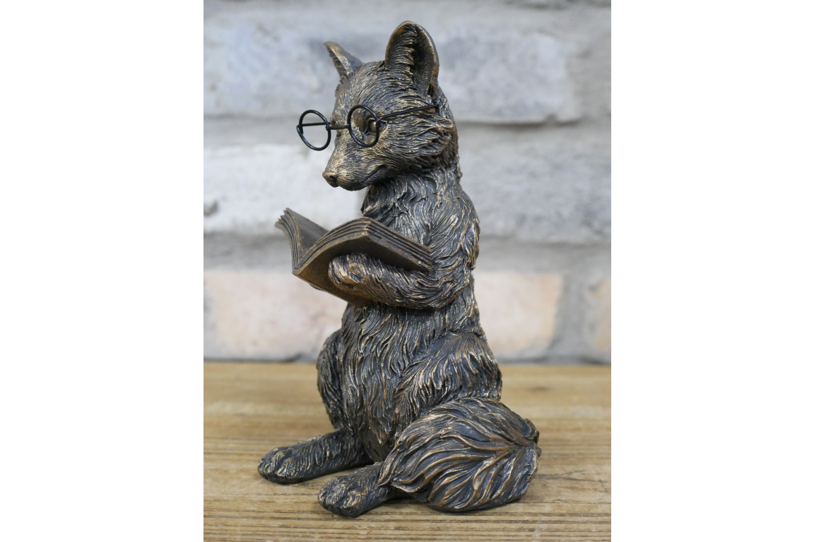 Reading Fox Ornament with Glasses