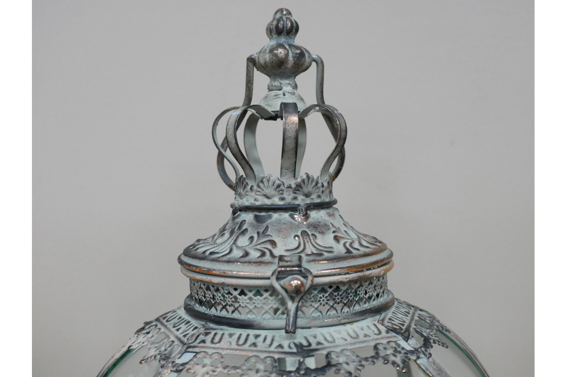 Vintage Gold Crown Lantern – 38cm