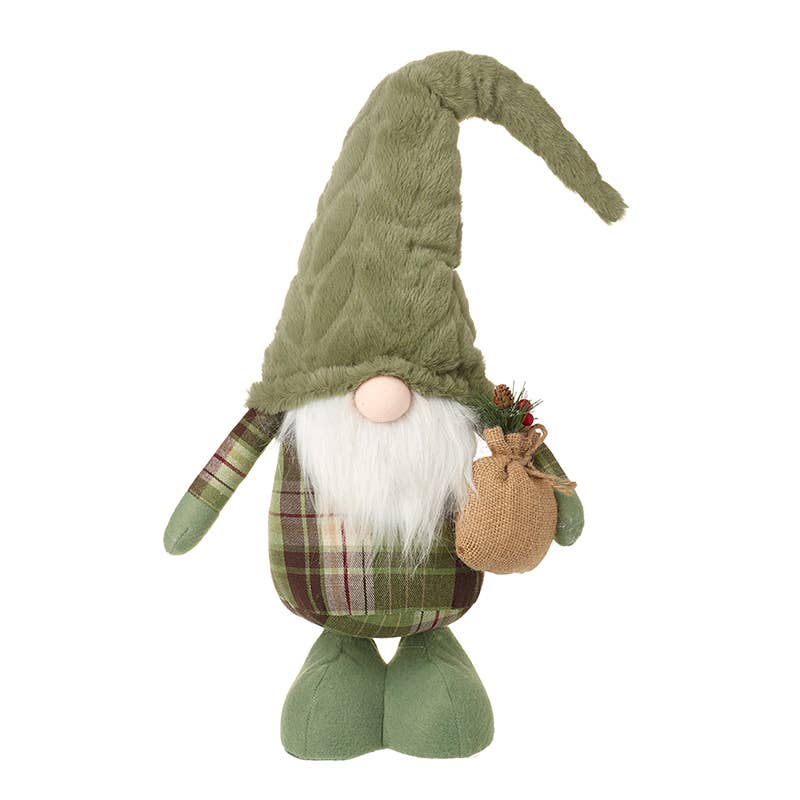 Christmas -STANDING GONK IN GREEN HAT and Gree tartan