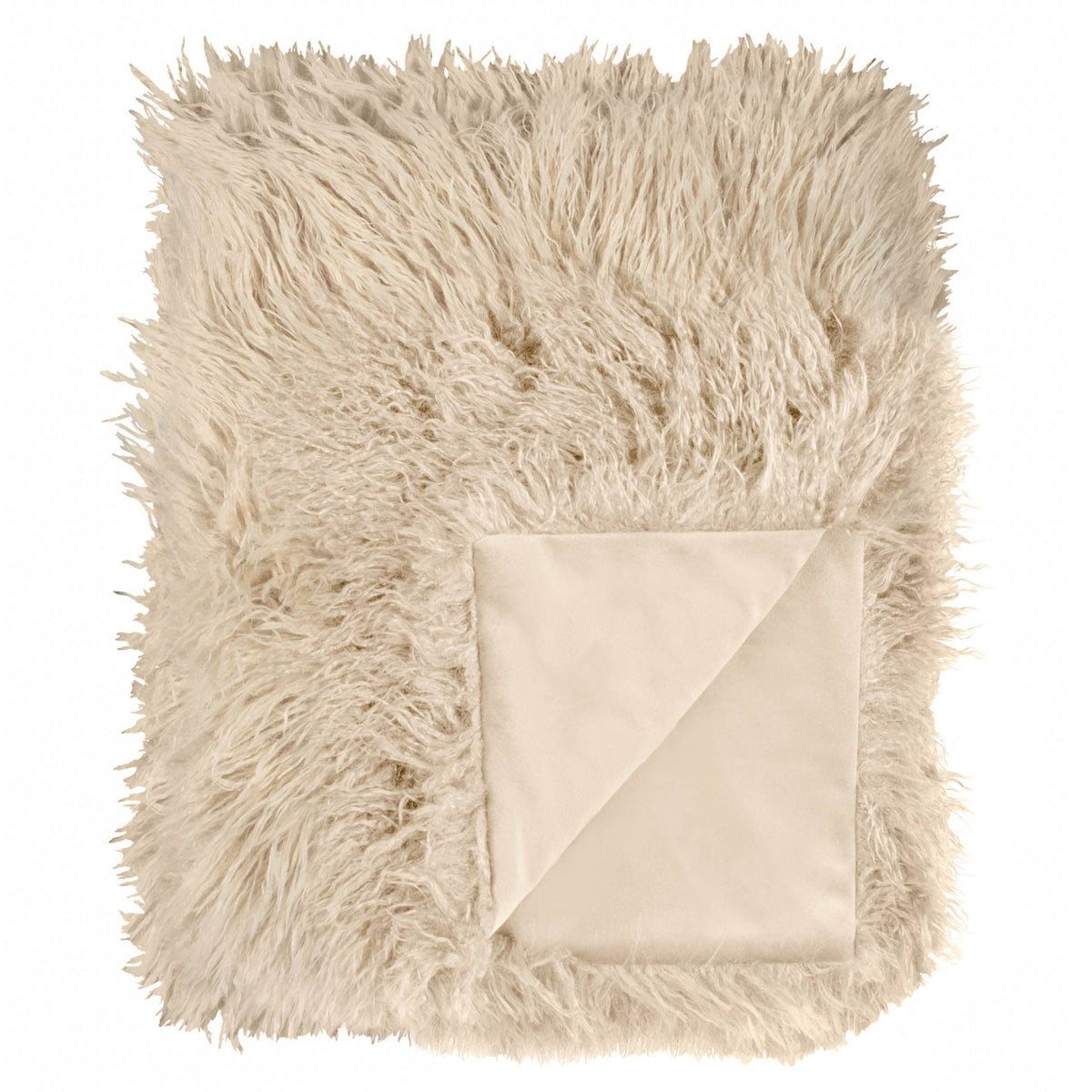 Rowan Faux Fur Throw Natural: Natural / 130 x 175cm