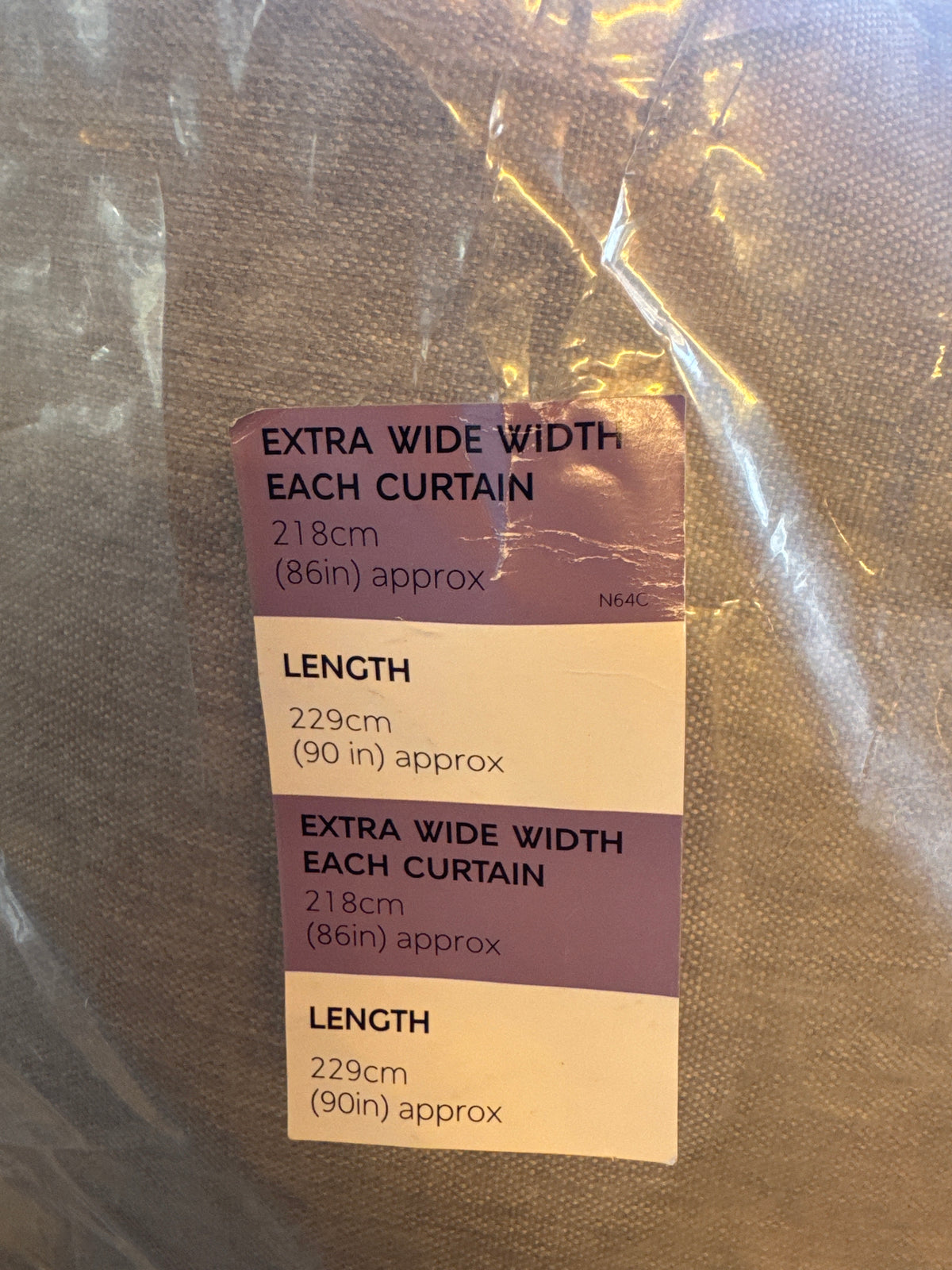 Marks and Spencer Light Grey ultra Smart Temperature Blackout Brushed Eyelet curtains 86 x 90 inch