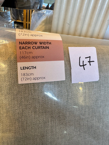 M & S Sage Green Thermal Blackout Brushed Eyelet Curtains 46 x 72 inch