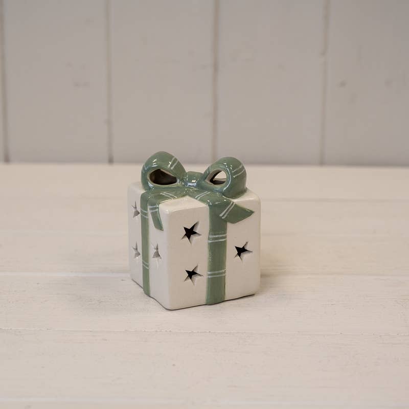 White/Green Ceramic Present With