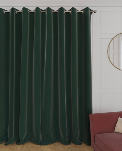 M & S Forest Green Velvet Thermal Pencil Pleat curtains 86x90inch (Copy)