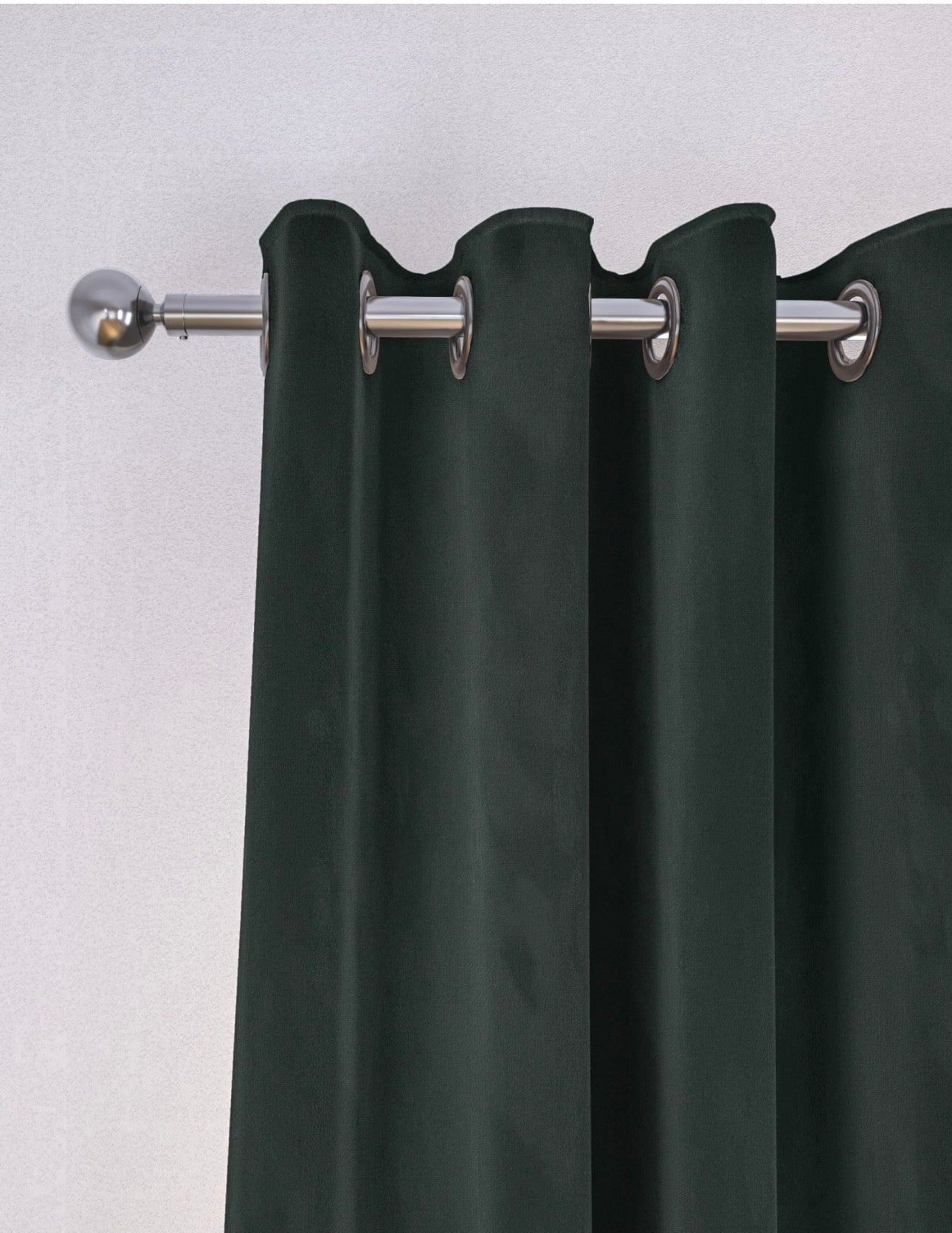 M & S Forest Green Velvet Thermal Pencil Pleat curtains 86x90inch (Copy)