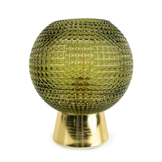 Round LED Dimpled Lamp - Green 1pk