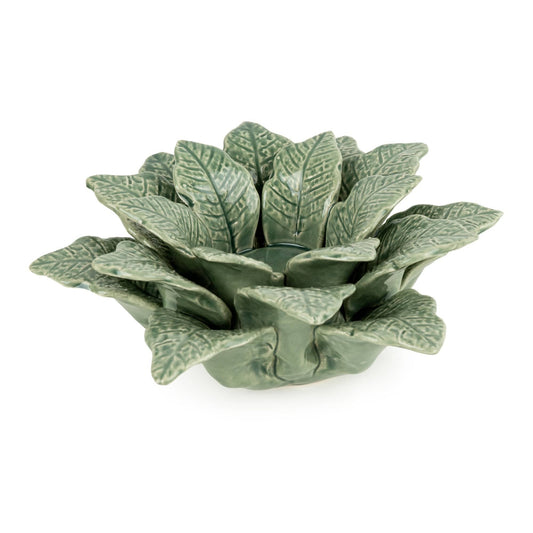 Leaf Tealight Holder - Green 1PK