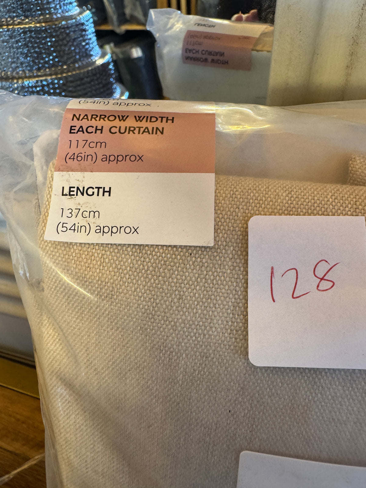 Marks and Spencer champagne beige Smart Temperature Blackout Brushed Eyelet curtains  46 x 54 inch