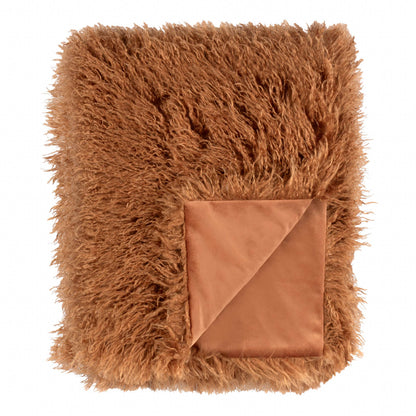 Rowan Faux Fur Throw Ginger: Ginger / 130 x 175cm