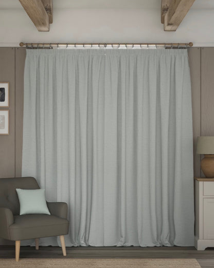 M & S Grey Smart Temperature Blackout Brushed Pencil Pleat curtains 86 x 90  inch