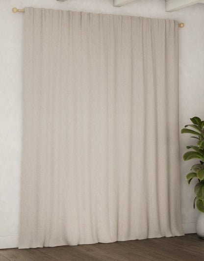 Marks and Spencer  neutral beige ultra  Smart Temperature Blackout Brushed multiway curtains 86  x 54 inch