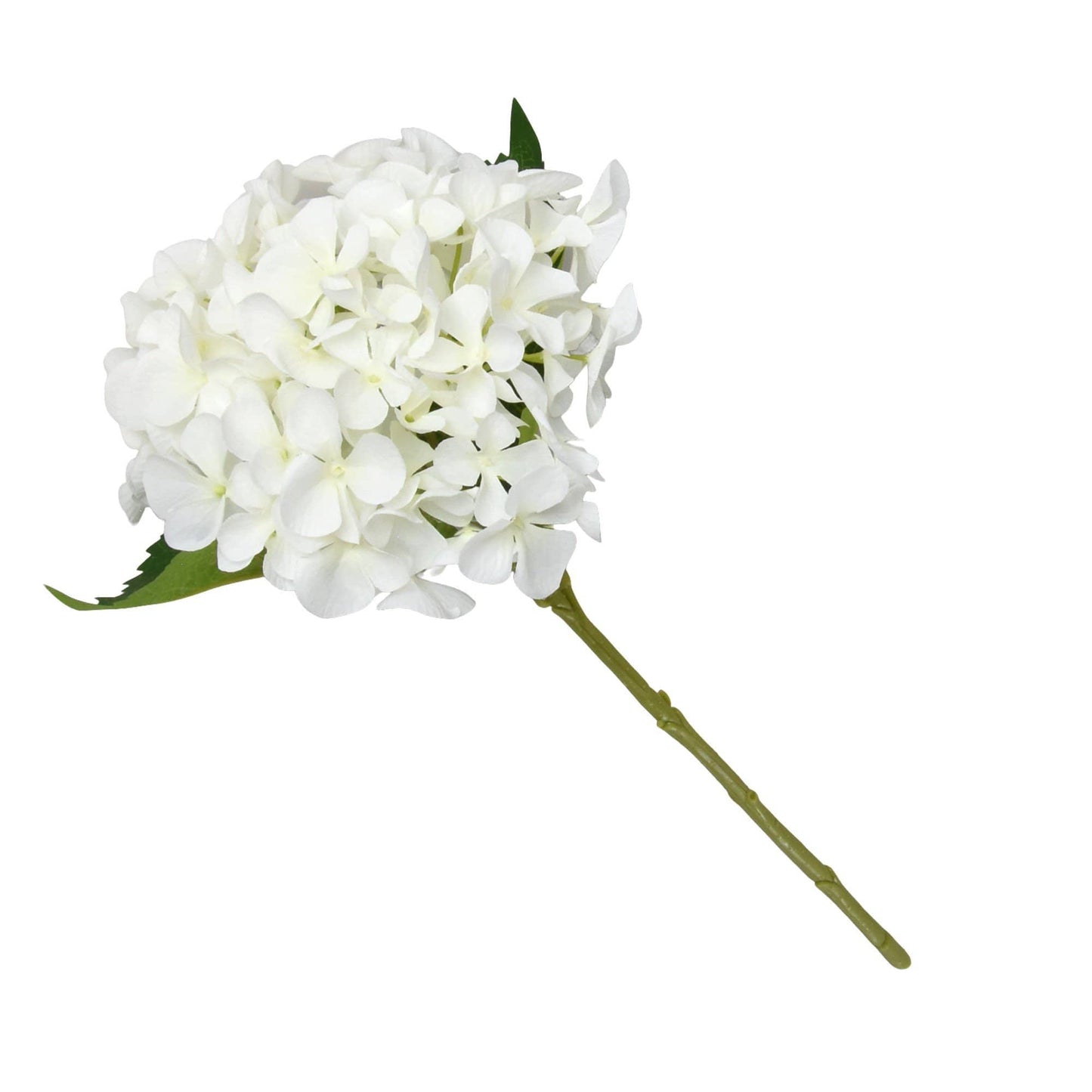Artificial Single Hydrangea White Faux Stem 46cm