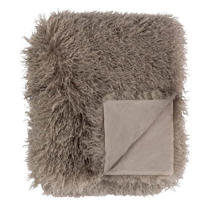 Rowan Faux Fur Throw Mocha: Mocha / 130 x 175cm