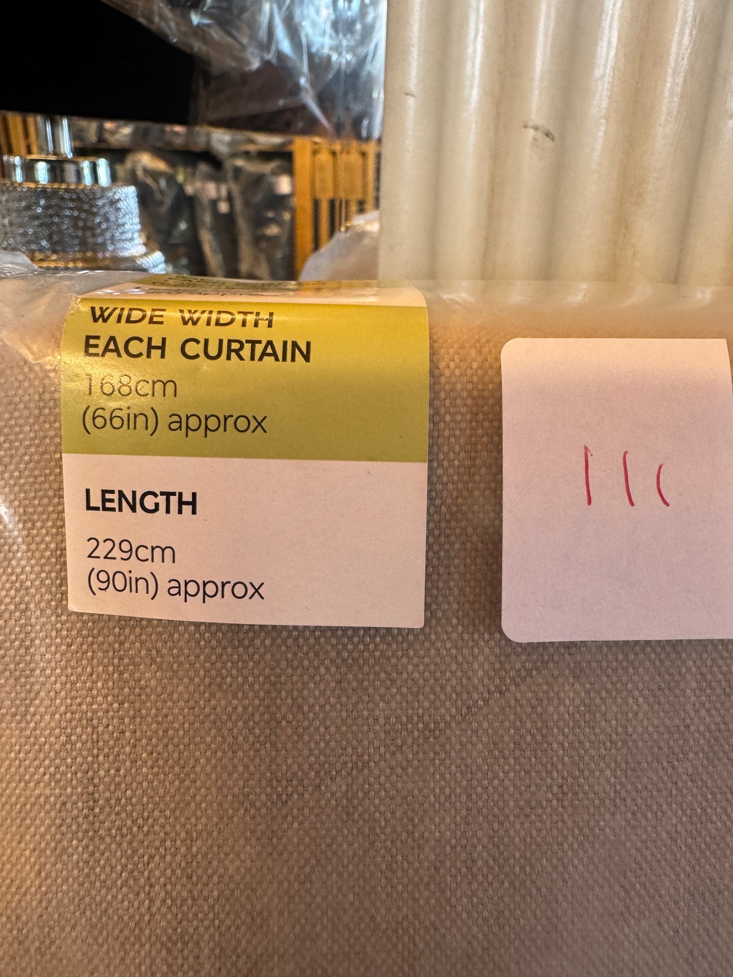Marks and Spencer neutral beige Smart Temperature Blackout Brushed Eyelet curtains  66 x 99 inch