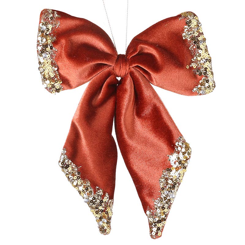 Christmas  -HANGING BOW WITH SEQUINS