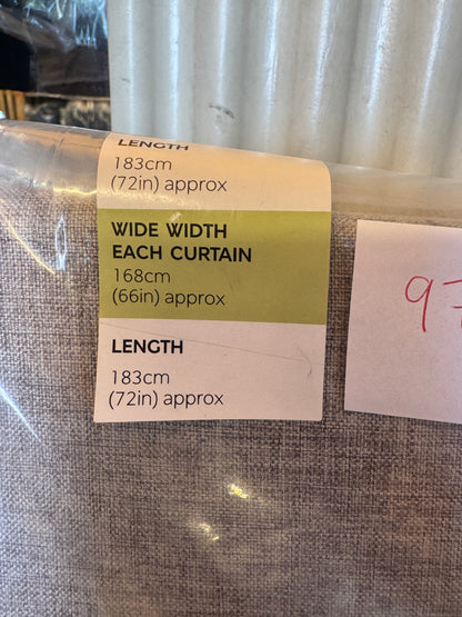 Marks and Spencer Light Grey Smart Temperature Blackout Brushed Eyelet curtains 66 x 72  inch