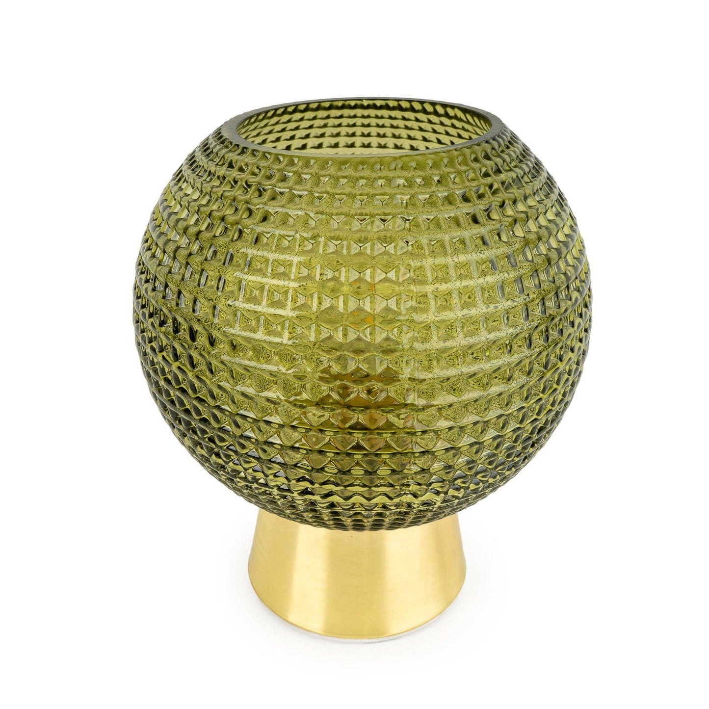 Round LED Dimpled Lamp - Green 1pk