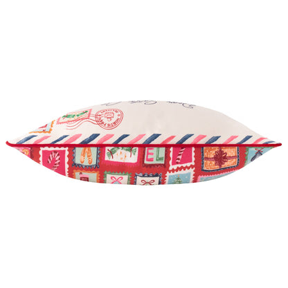 Dear Santa Printed Reversible Cushion Multicolour: Multi / Fibre Filled / 30 x 50cm