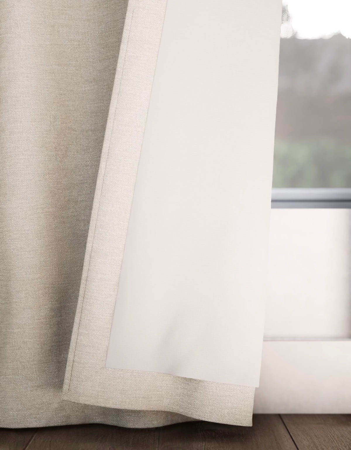 Marks and Spencer  neutral beige ultra  Smart Temperature Blackout Brushed multiway curtains 86  x 54 inch