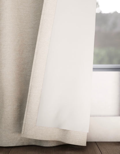 Marks and Spencer  neutral beige ultra  Smart Temperature Blackout Brushed multiway curtains 86  x 54 inch