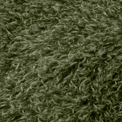 Rowan Faux Fur Throw Khaki: Khaki / 130 x 175cm