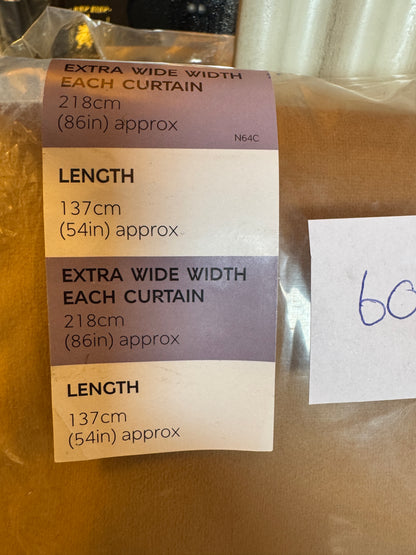 M & S Bronze Thermal Velvet Pencil Pleat Curtains 86 x 54 inch