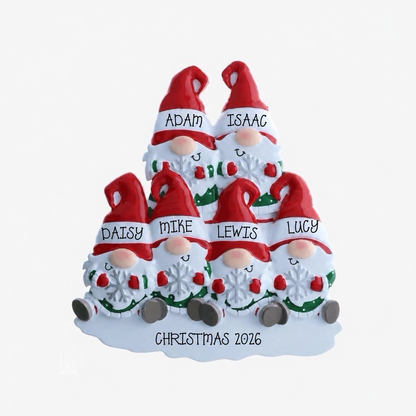 Personalised Gonk Family Christmas Decoration