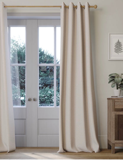 Marks and Spencer Champagne ultra Smart Temperature Blackout eyelet Curtains 66 x 54 inch