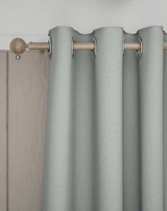 M & S Grey Smart Temperature Blackout Brushed Eyelet curtains 66 x 90 inch