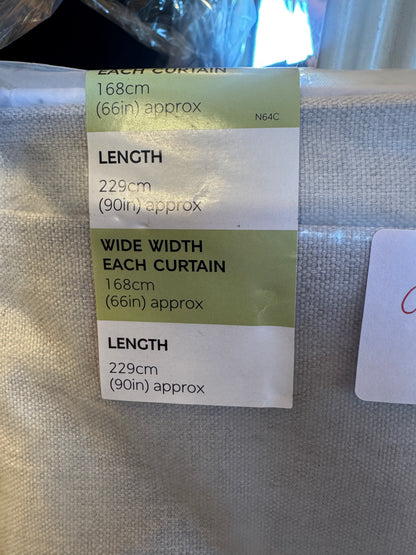 M & S Grey Smart Temperature Blackout Brushed Pencil Pleat curtains 86 x 90  inch