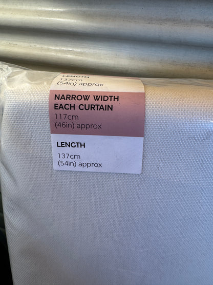 Marks and Spencer Cream Smart Temperature Blackout Brushed Pencil Pleat Curtains 46 x 54 inch