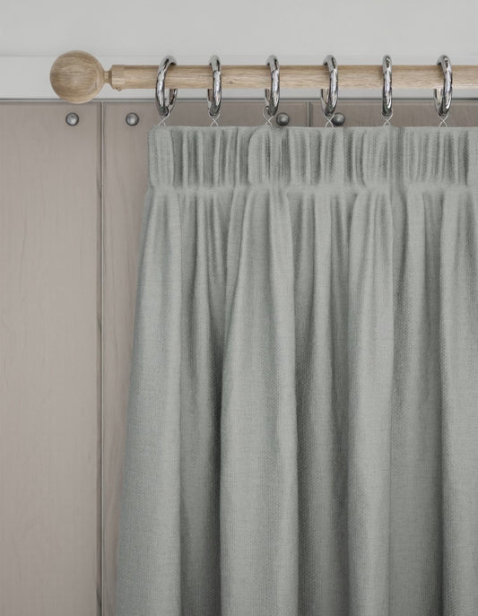 M & S Grey Smart Temperature Blackout Brushed Pencil Pleat curtains 86 x 90  inch