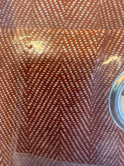 M & S Rust Herringbone Pattern Eyelet Top curtains 66 x 72 inch
