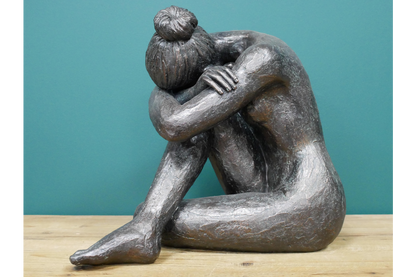 large sitting lady statue home decor